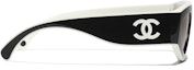 Purchase 【可配镜片】CHANEL香奈儿黑色男女通用猫眼尼龙太阳镜带徽标细节 A71614X02081S5653