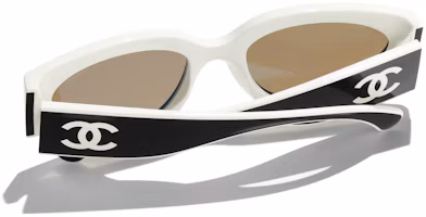 Details for 【Con Prescripción】Gafas de Sol CHANEL Cat-Eye Nylon Negro Unisex con Detalle de Logo A71614X02081S5653