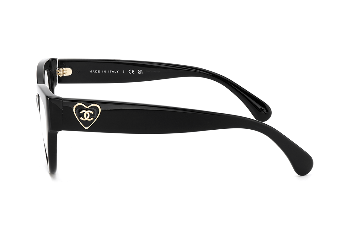 Shop 【可配镜】CHANEL 香奈儿黑色猫眼Logo光学眼镜 男女通用 CH3436-C501