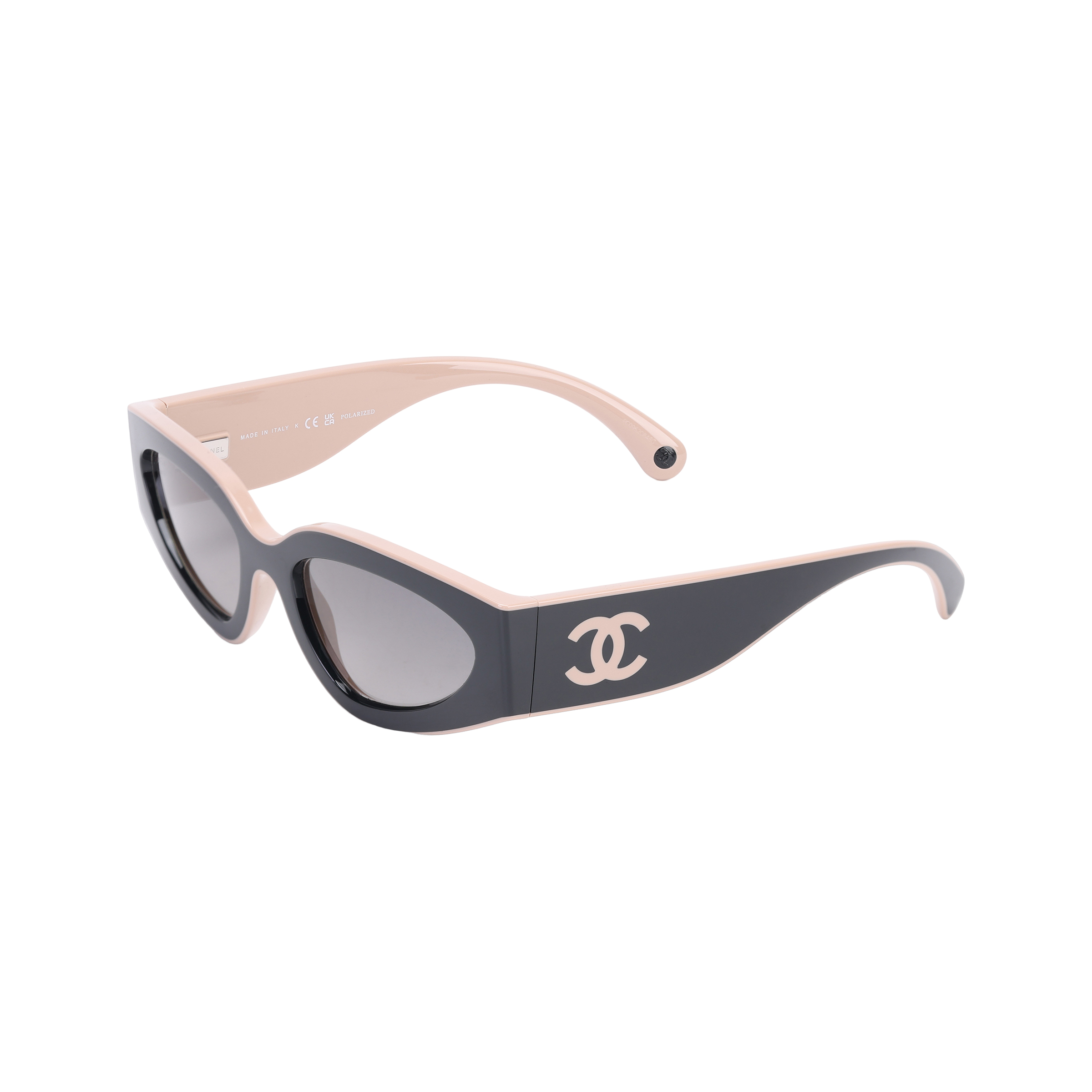 【Prescription Available】CHANEL Cat Eye Sunglasses Unisex Black Nylon Logo Design CH6056-C534/M3