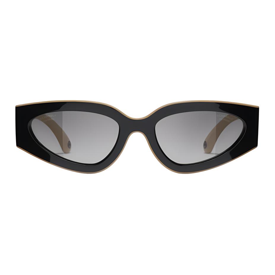 【Prescription Available】CHANEL Cat Eye Sunglasses Unisex Black Nylon Logo Design CH6056-C534/M3 圖 3