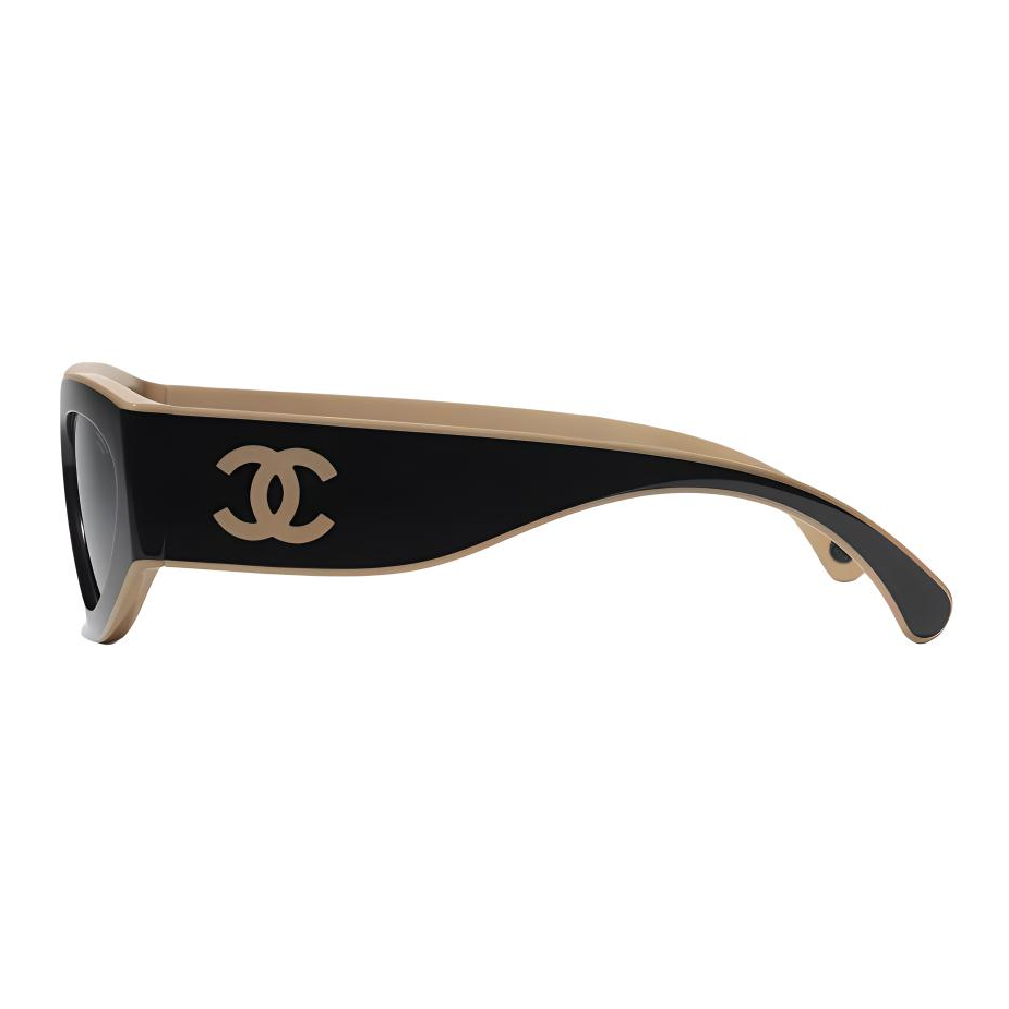 【Prescription Available】CHANEL Cat Eye Sunglasses Unisex Black Nylon Logo Design CH6056-C534/M3 圖 4