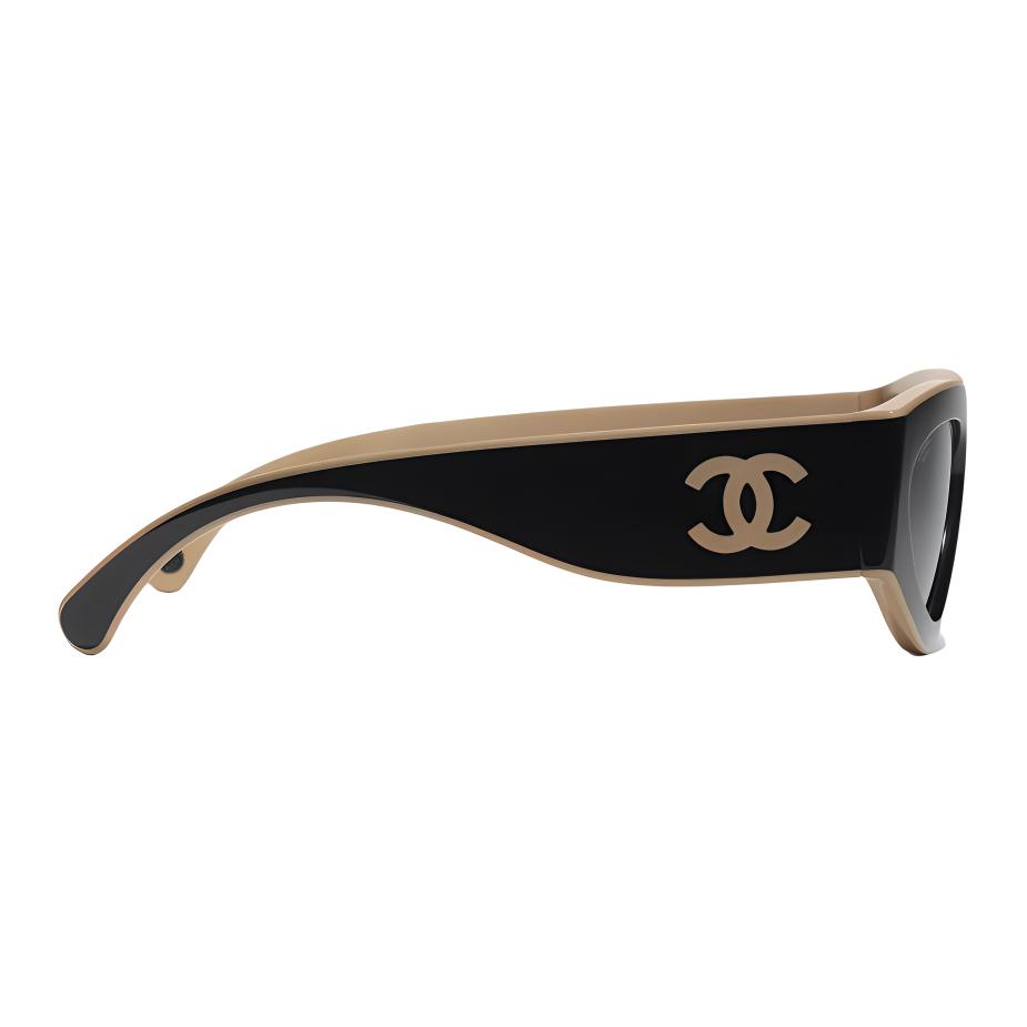 【Prescription Available】CHANEL Cat Eye Sunglasses Unisex Black Nylon Logo Design CH6056-C534/M3 圖 6