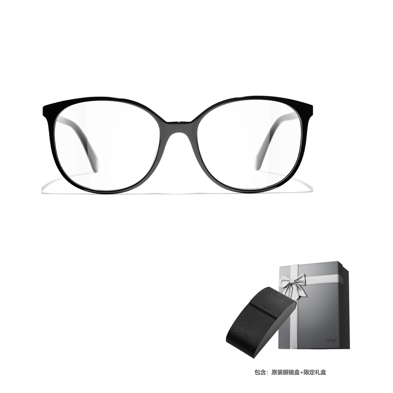 【Prescription Available】CHANEL Eyeglasses Black Cat-Eye Unisex Optical Frame CH3432-C501 圖 5