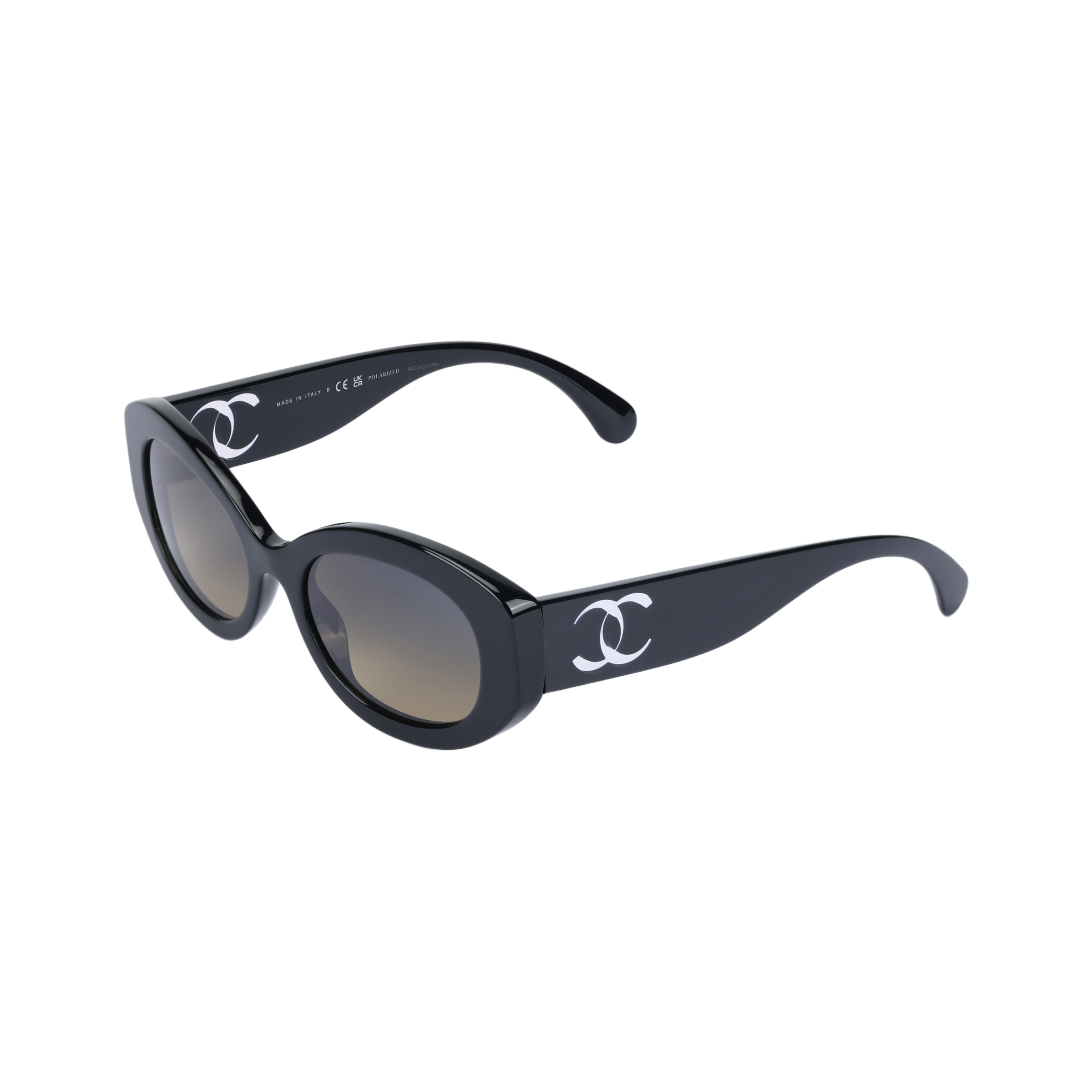 【Prescription Available】CHANEL Logo Irregular Sunglasses Unisex Black C501/W1A71634X02111S0151