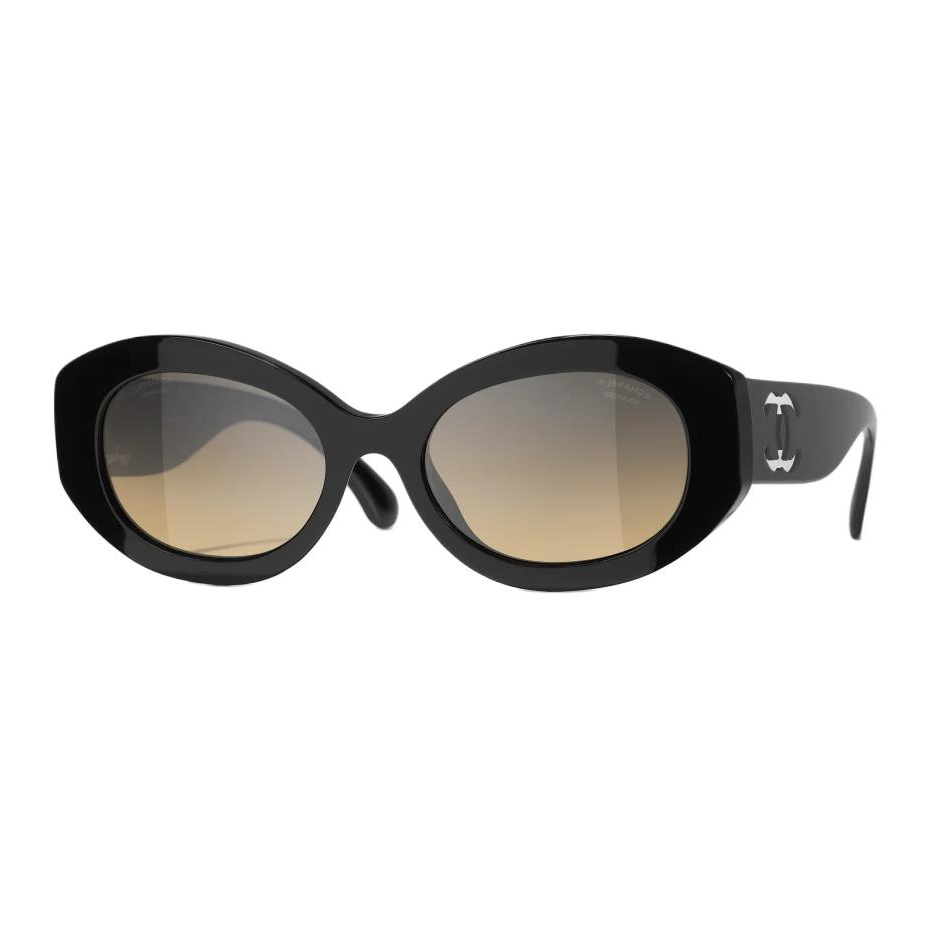 【Prescription Available】CHANEL Logo Irregular Sunglasses Unisex Black C501/W1A71634X02111S0151 圖 2