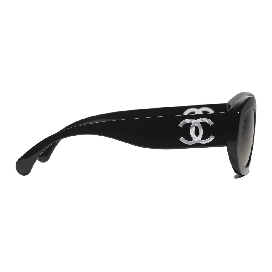 【Prescription Available】CHANEL Logo Irregular Sunglasses Unisex Black C501/W1A71634X02111S0151 圖 5