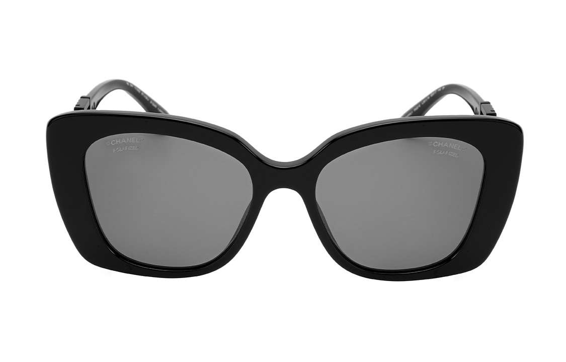 【Prescription Available】CHANEL Rectangular Oval Sunglasses Black/Grey Unisex CH5422BA-C501T8 圖 3