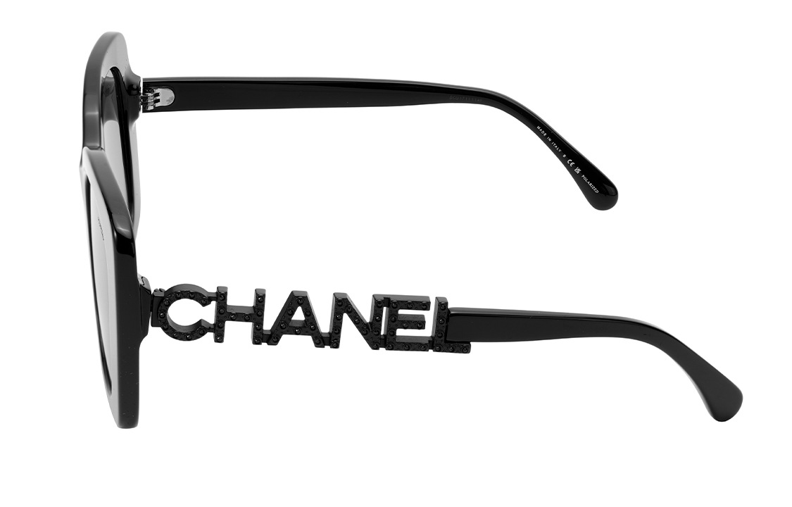 【Prescription Available】CHANEL Rectangular Oval Sunglasses Black/Grey Unisex CH5422BA-C501T8 圖 4