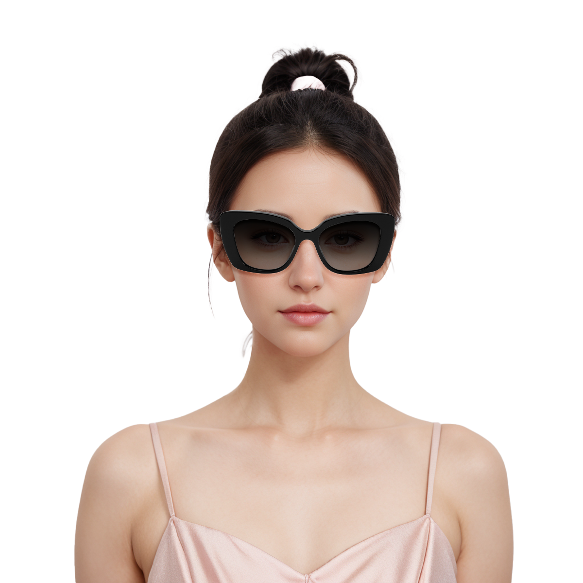 【Prescription Available】CHANEL Rectangular Oval Sunglasses Black/Grey Unisex CH5422BA-C501T8 圖 5