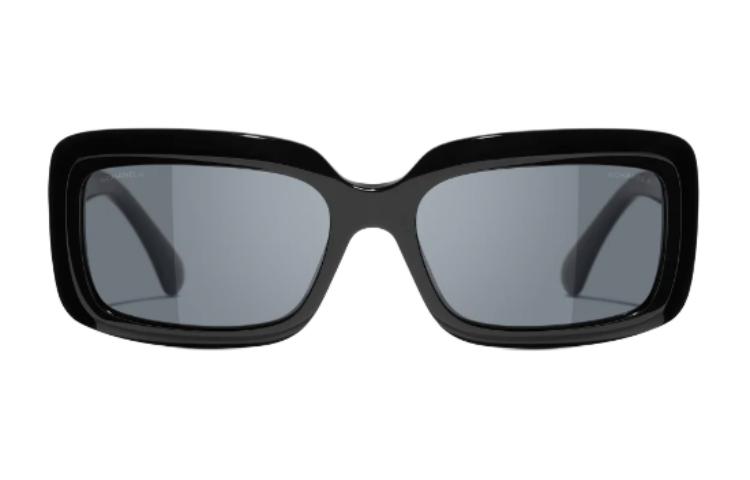 【Prescription Available】CHANEL Rectangular Sunglasses Black Unisex Double C Heart Logo CH5520-C501/S4 圖 4