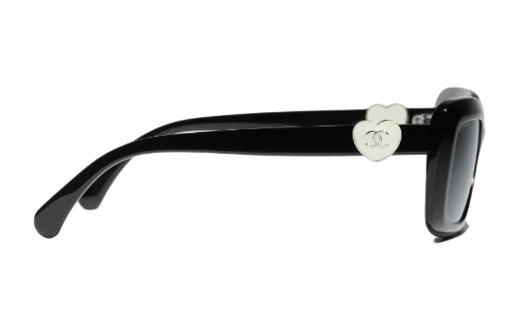 【Prescription Available】CHANEL Rectangular Sunglasses Black Unisex Double C Heart Logo CH5520-C501/S4 圖 5