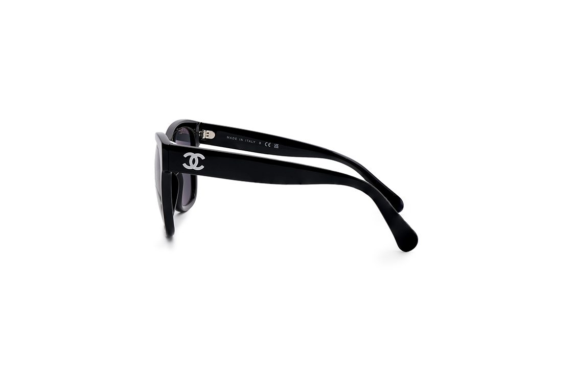 【Prescription Available】CHANEL Square Silver Double-C Sunglasses Black Unisex CH5380-C501S8 圖 4