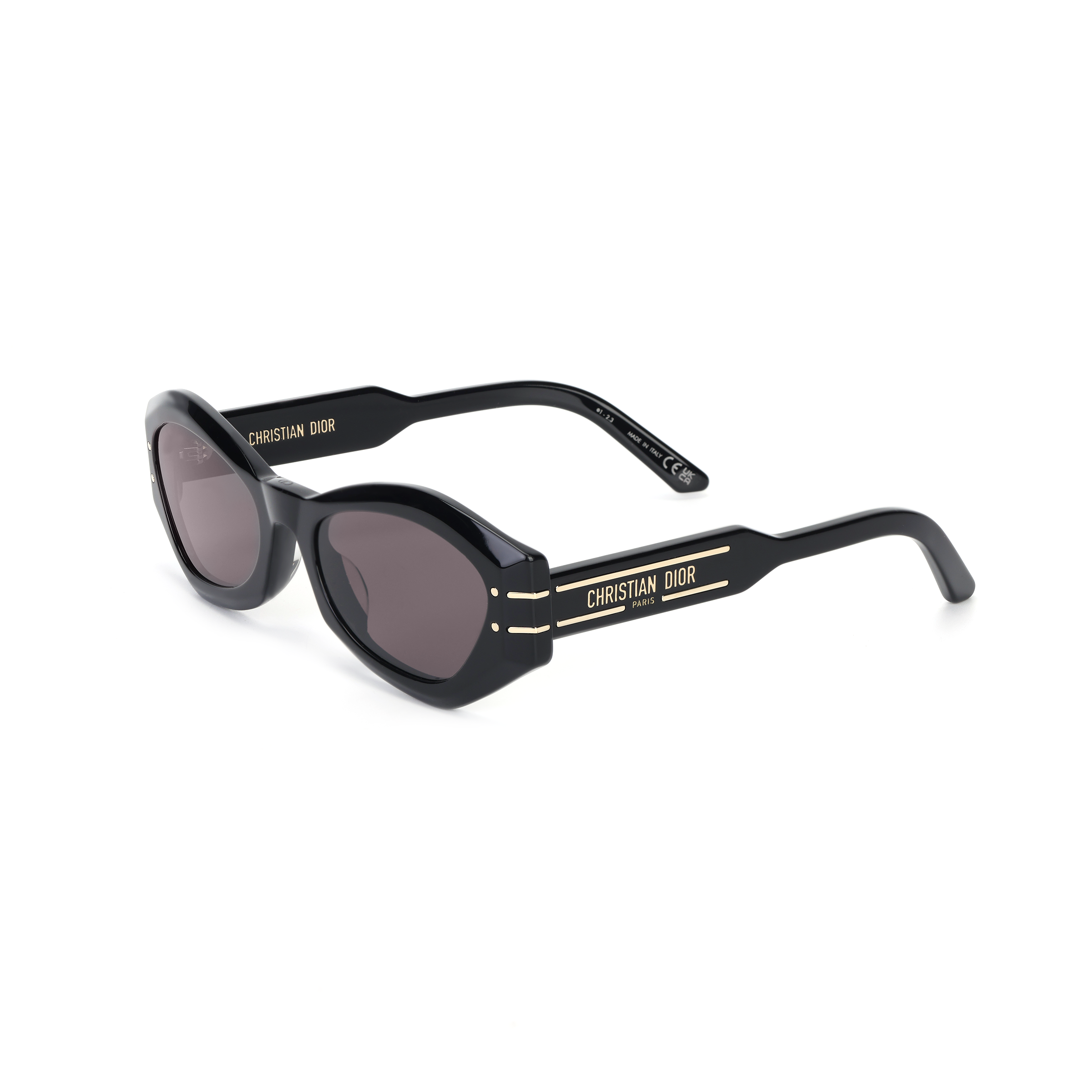 DIOR Signature B1U Oval Sunglasses Unisex Black DSGTB1UXR-10A0