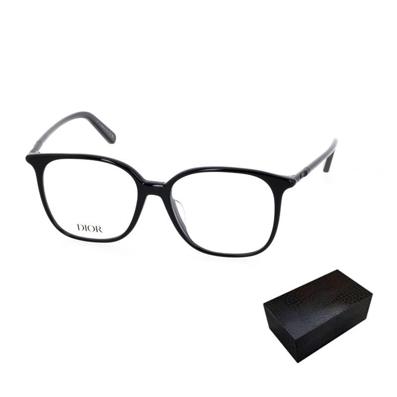 Sizing 【可配处方】DIOR 男女通用黑色不规则光学眼镜框 MINICD-OS1F-1100-53