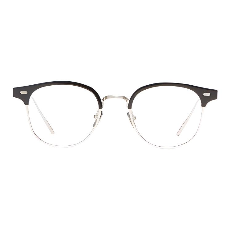 【Prescription Available】GENTLE MONSTER Alio X 01 Black Square Half-Rim Eyeglasses Unisex Alio-X01