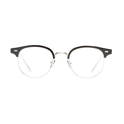 【Prescription Available】GENTLE MONSTER Alio X 01 Black Square Half-Rim Eyeglasses Unisex Alio-X01