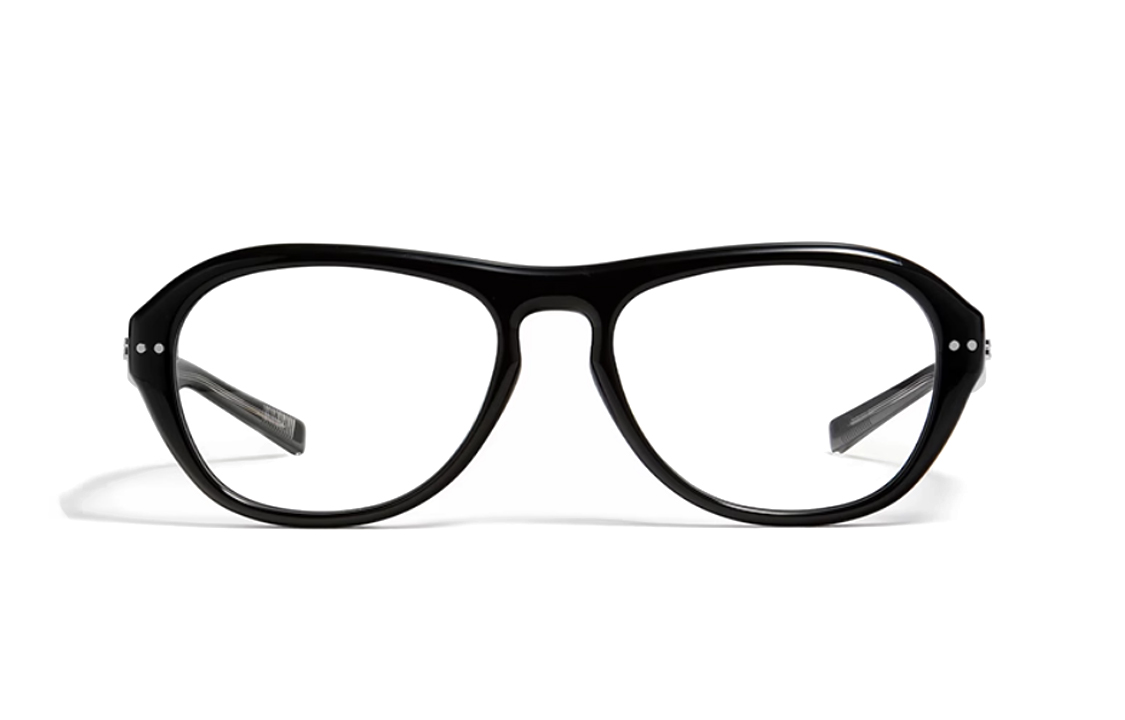 Lookbook 【可配光】GENTLE MONSTER 黑色鉚釘不規則造型光學眼鏡 男女通用 OAA-01