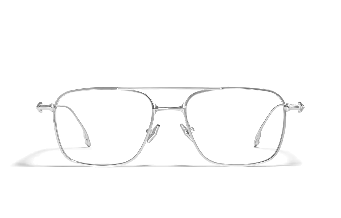 Lookbook 【度付き対応】GENTLE MONSTER メタルチタン メガネ シルバー ユニセックス MET-02