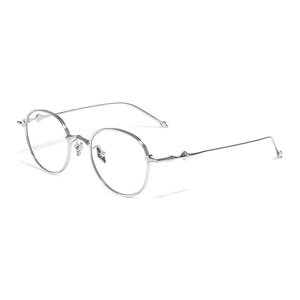 【Prescription Available】GENTLE MONSTER Silver Oval Metal Optical Glasses Unisex EP-02