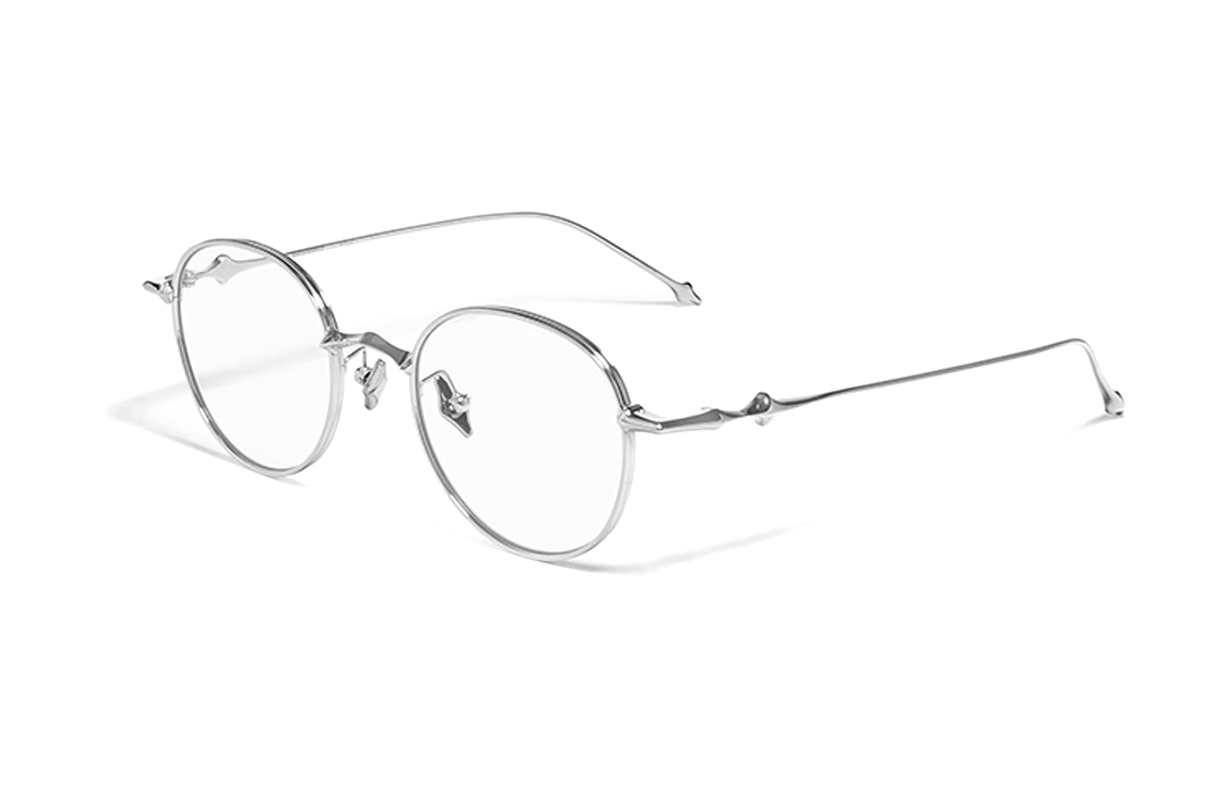 Order 【可配度數】GENTLE MONSTER 銀色椭圓金属光學眼鏡 男女通用 EP-02