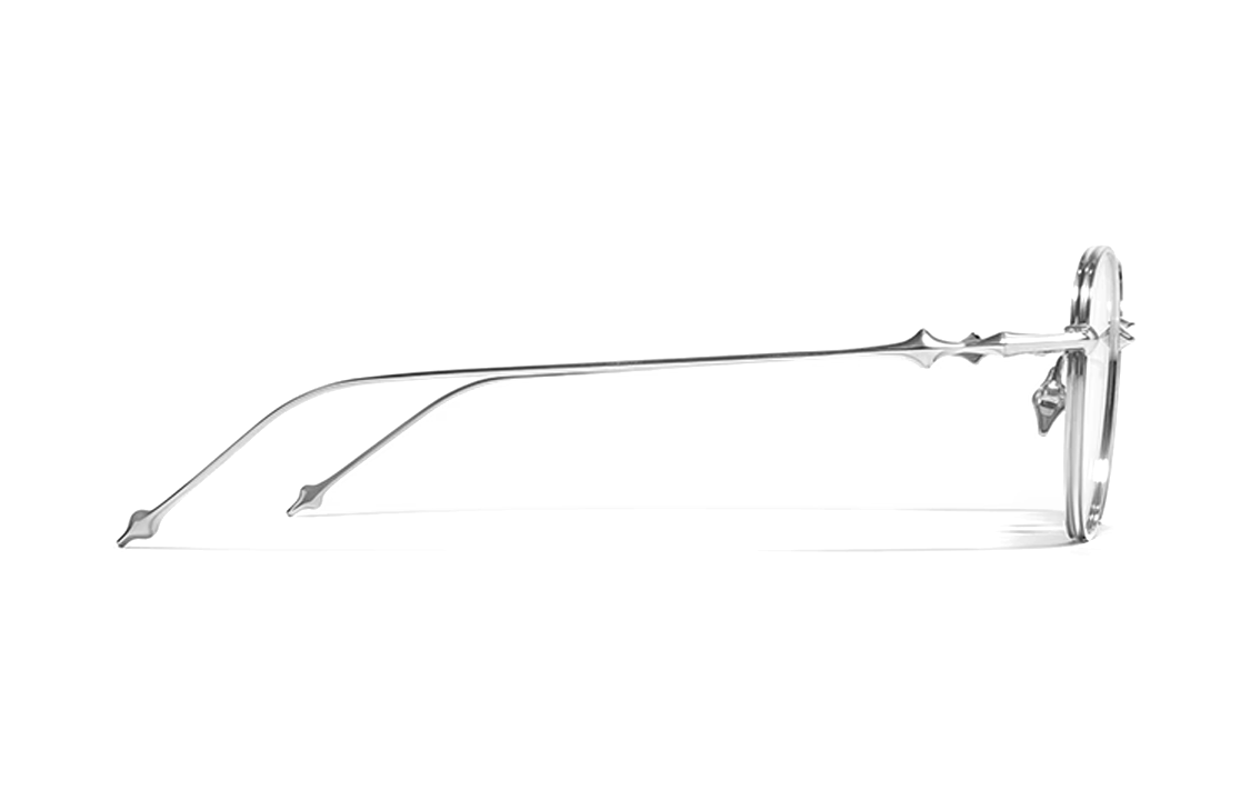 Shop 【可配度數】GENTLE MONSTER 銀色椭圓金属光學眼鏡 男女通用 EP-02