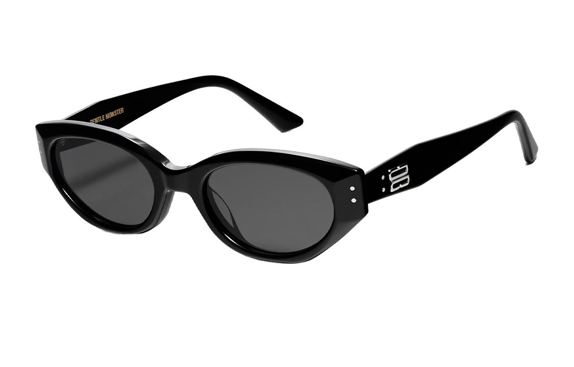 【Prescription Available】GENTLE MONSTER Stylish Avant-Garde Irregular Sunglasses Black. Rococo 01