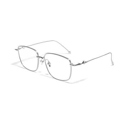 【Prescription Available】GENTLE MONSTER Titanium Irregular Optical Glasses Silver Unisex ACADEMYA-02