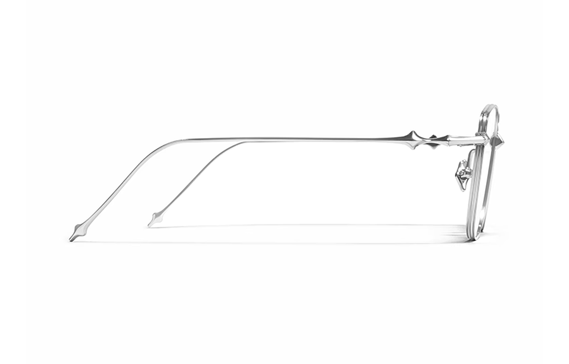 Shop 【可配度數】GENTLE MONSTER 鈦金屬不規則銀色光學眼鏡 中性款 ACADEMYA-02