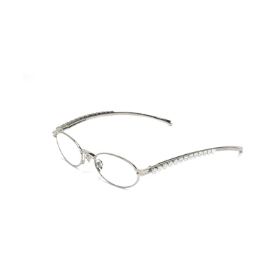 【Prescription Available】Gentle Monster Jennie Oval Metal Optical Glasses Silver Unisex. Jennie-Barrette02