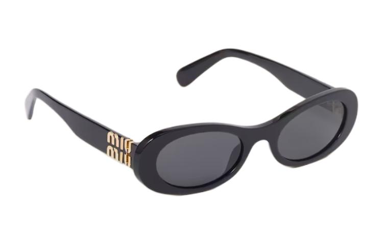 Lookbook 【Ada Preskripsi】MIU MIU Cermin Mata Hitam Bentuk Tidak Teratur Logo Unisex SMU06ZE1ABC050F05S0