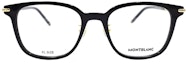 Lookbook 【度付き対応可】モンブラン メンズ ブラックスクエア型メガネフレーム MB0247OK-001