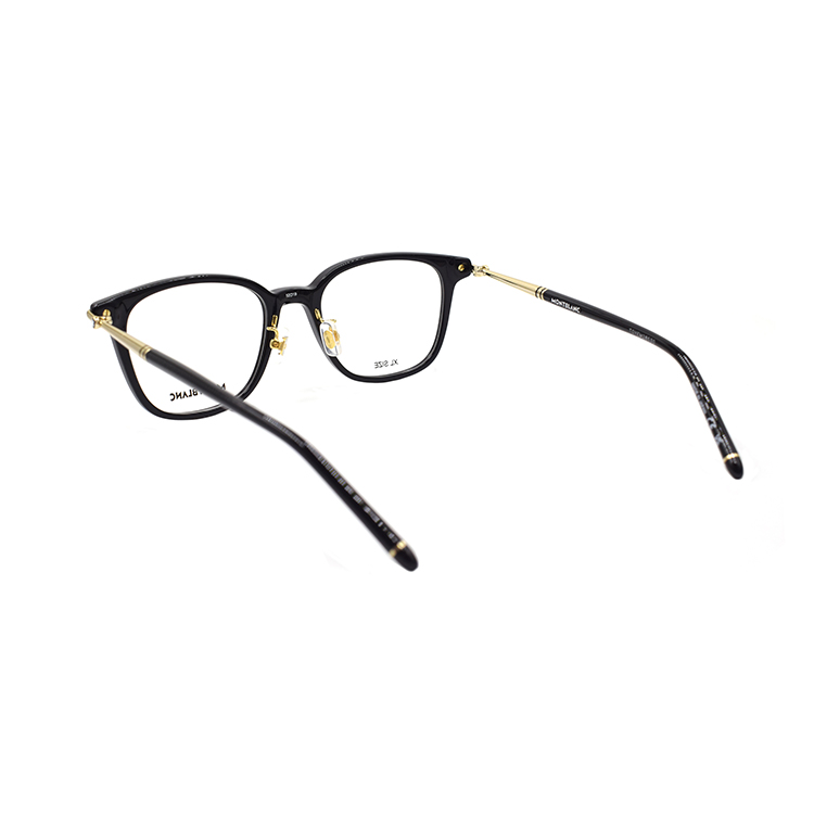 Shop 【度付き対応可】モンブラン メンズ ブラックスクエア型メガネフレーム MB0247OK-001