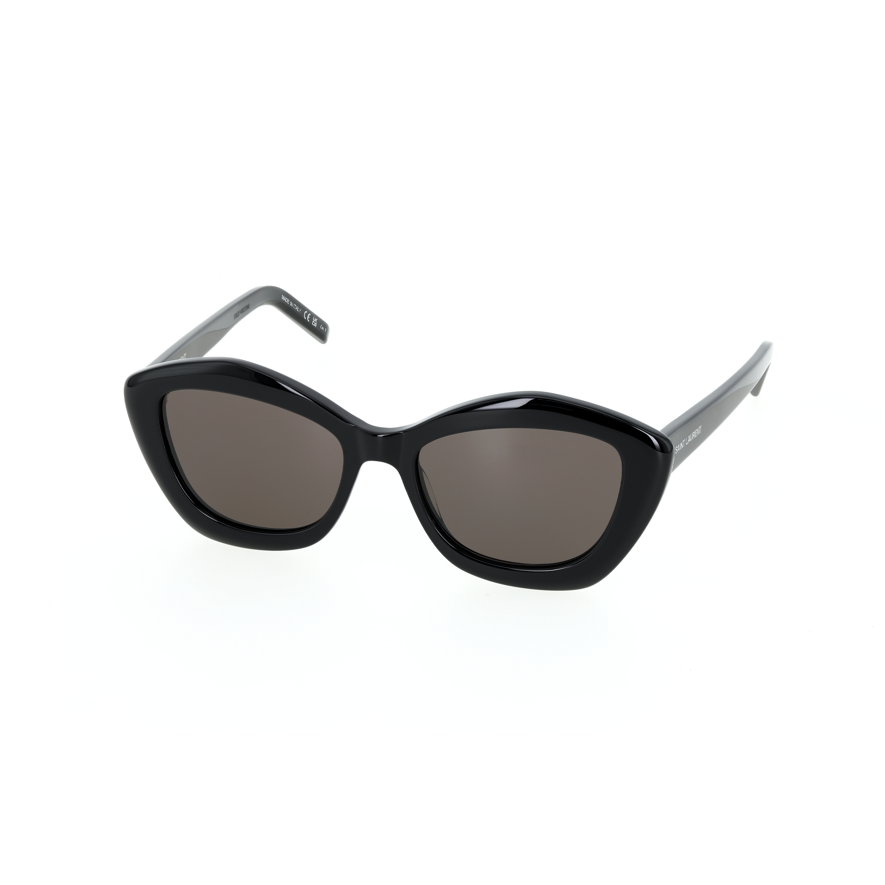 【Prescription Available】SAINT LAURENT Logo Print Square Sunglasses Black Unisex SL-68-001