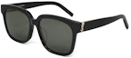Order SAINT LAURENT Logo Square Sunglasses Unisex Black SLM40F-003