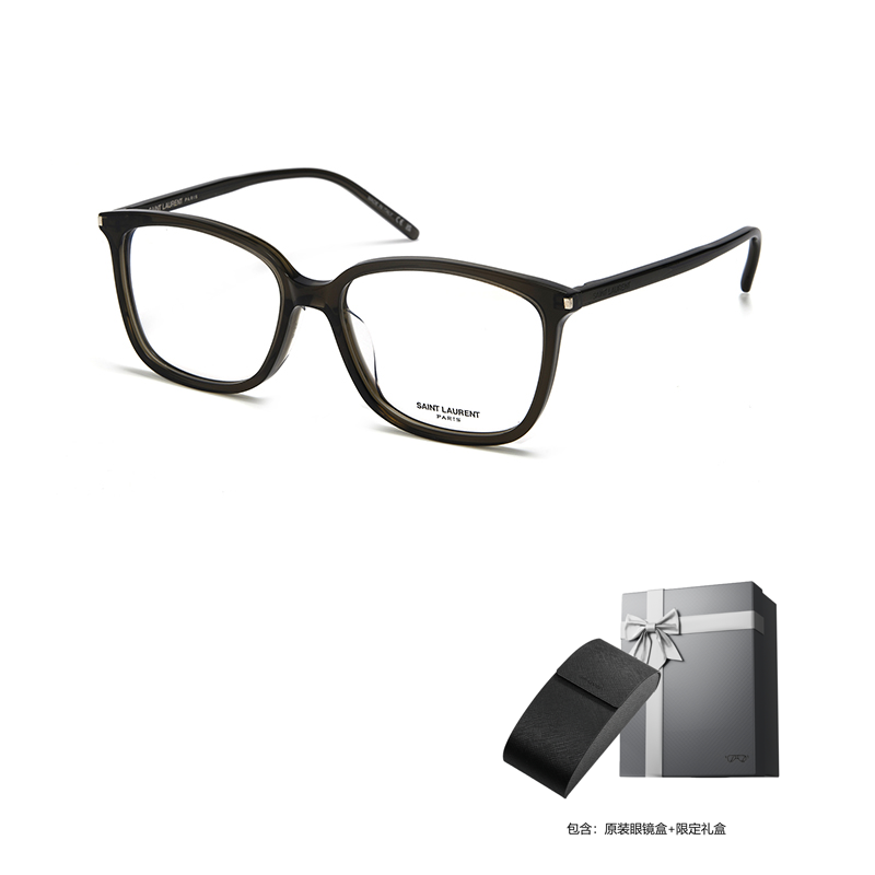 【Prescription Available】SAINT LAURENT Square Eyeglasses with Logo Unisex SL 453/F 圖 21