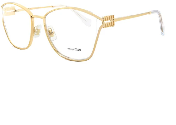 【Prescription Compatible】 MIU MIU Unisex Gold Eyeglass Frame - Lightweight & Stylish MU53UV 5AK1O1 Buy 【Prescription Compatible】 MIU MIU Unisex Gold Eyeglass Frame - Lightweight & Stylish MU53UV 5AK1O1