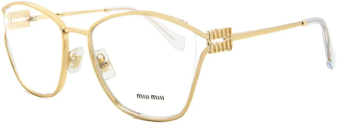 【Prescription Compatible】 MIU MIU Unisex Gold Eyeglass Frame - Lightweight & Stylish MU53UV 5AK1O1 Order 【Prescription Compatible】 MIU MIU Unisex Gold Eyeglass Frame - Lightweight & Stylish MU53UV 5AK1O1