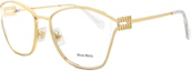 Order 【Prescription Compatible】 MIU MIU Unisex Gold Eyeglass Frame - Lightweight & Stylish MU53UV 5AK1O1