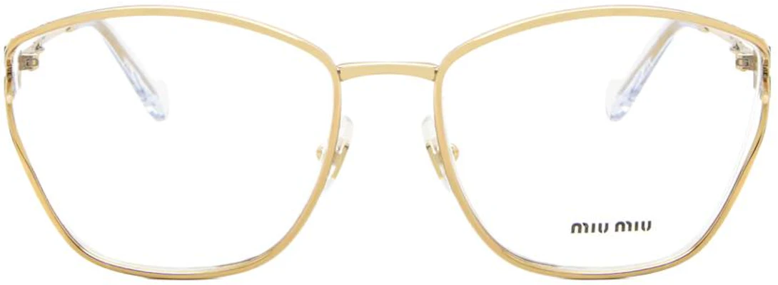 【Prescription Compatible】 MIU MIU Unisex Gold Eyeglass Frame - Lightweight & Stylish MU53UV 5AK1O1 Lookbook 【Prescription Compatible】 MIU MIU Unisex Gold Eyeglass Frame - Lightweight & Stylish MU53UV 5AK1O1