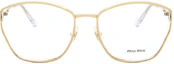 Lookbook 【Prescription Compatible】 MIU MIU Unisex Gold Eyeglass Frame - Lightweight & Stylish MU53UV 5AK1O1