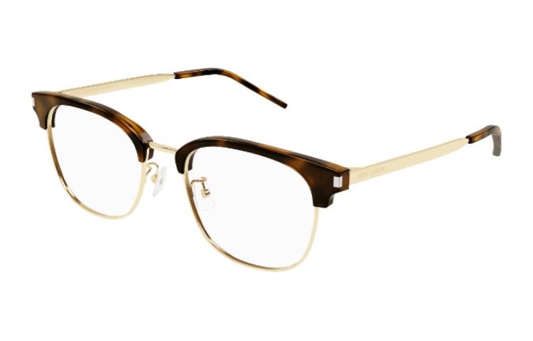 【Prescription Compatible】 SAINT LAURENT Eyewear Brown Frame Unisex Optical Glasses SL649F002