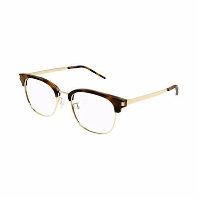【Prescription Compatible】 SAINT LAURENT Eyewear Brown Frame Unisex Optical Glasses SL649F002