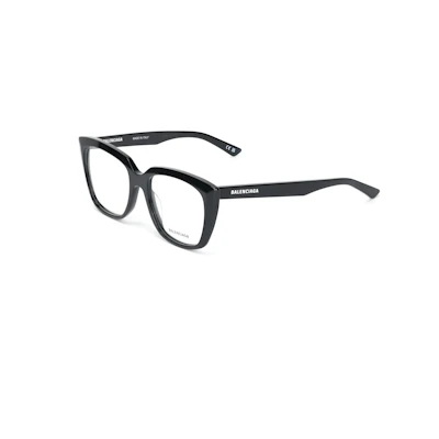 【Prescription Compatible】Balenciaga Logo Cat-Eye Optical Glasses Black Unisex BB0062O-001