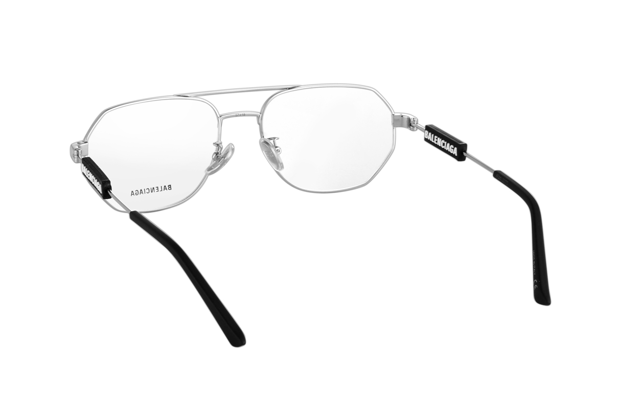【Prescription Compatible】Balenciaga Pilot-Style Optical Glasses Silver-Unisex BB0117O-002 圖 4