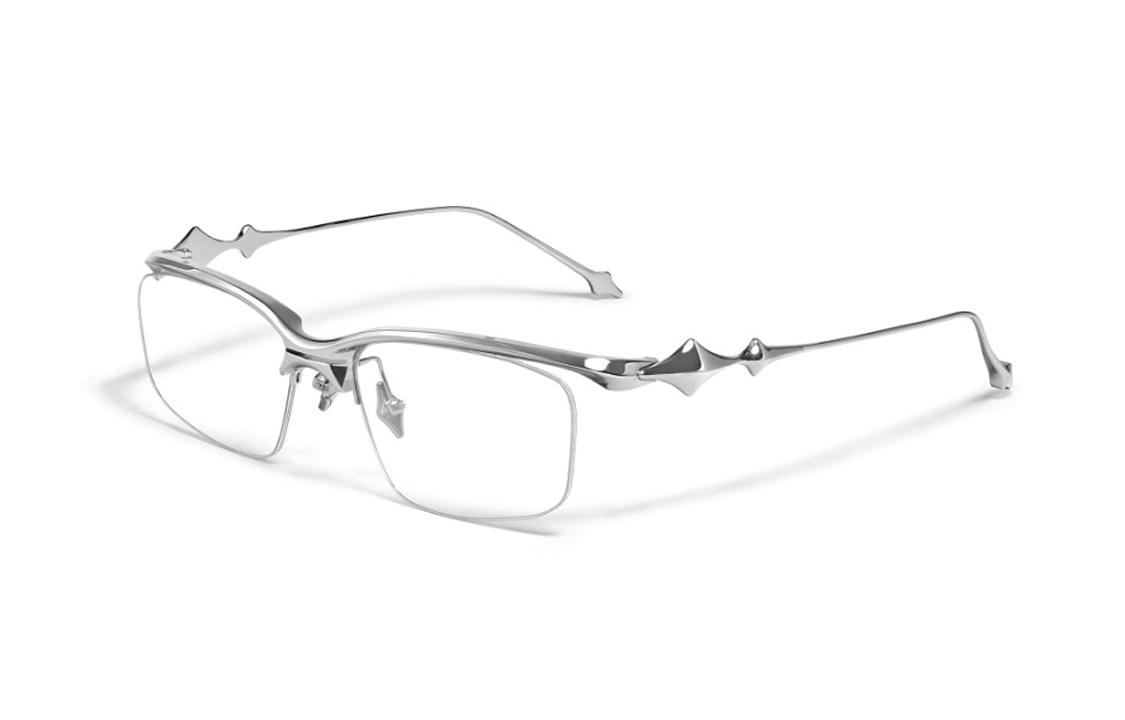 Order 【도수 넣을 수 있음】젠틀몬스터 크로 볼드 시리즈 메탈 브로우라인 안경 실버 Kro-02