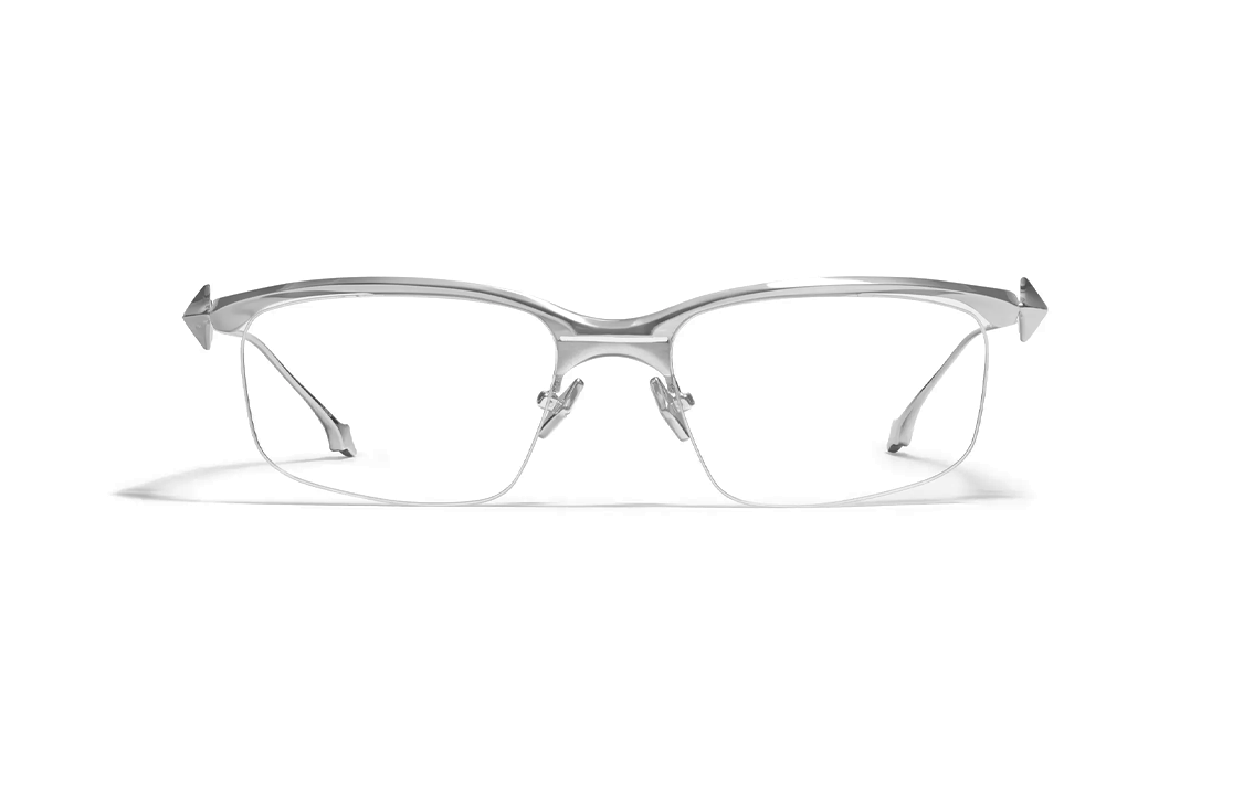 Lookbook 【도수 넣을 수 있음】젠틀몬스터 크로 볼드 시리즈 메탈 브로우라인 안경 실버 Kro-02