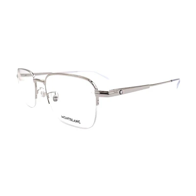【Prescription Compatible】MONTBLANC Metal Half-Frame Rectangular Optical Glasses for Men MB0220OA-004