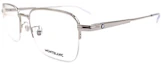 Lookbook 【Compatibles con Graduación】Gafas Ópticas Rectangulares de Media Montura MONTBLANC Para Hombre MB0220OA-004
