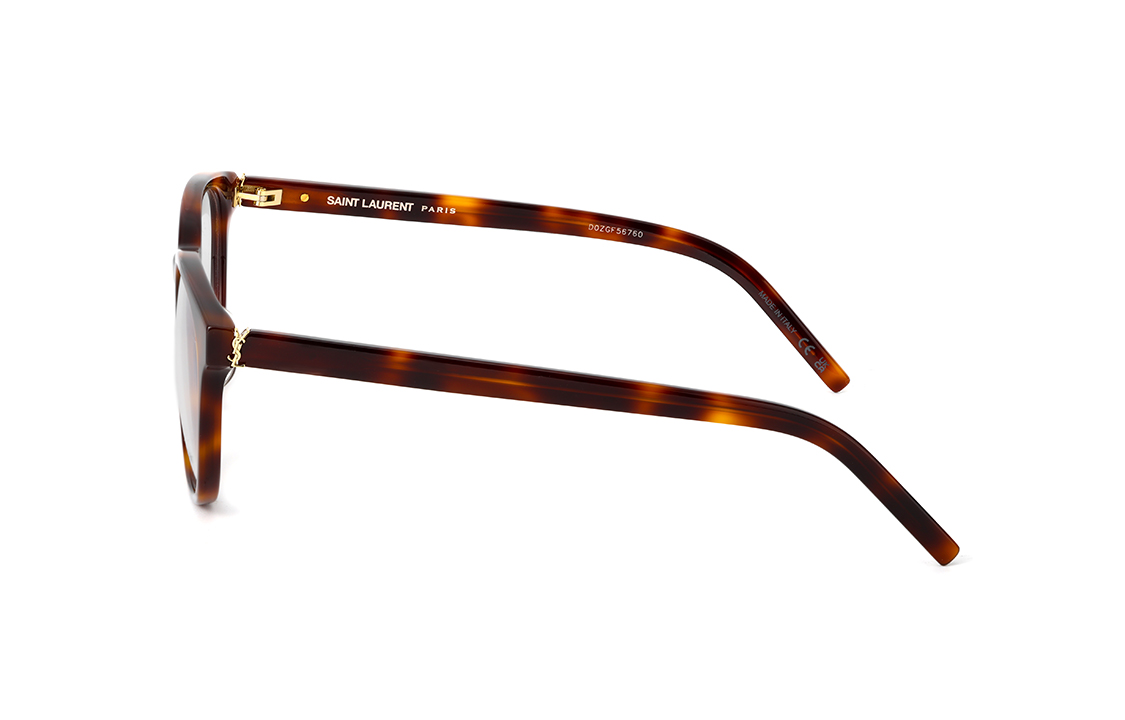 Shop 【可配度數】SAINT LAURENT 經典印字橢圓醋酸材質眼鏡 龜殼色 SL M111/F-002